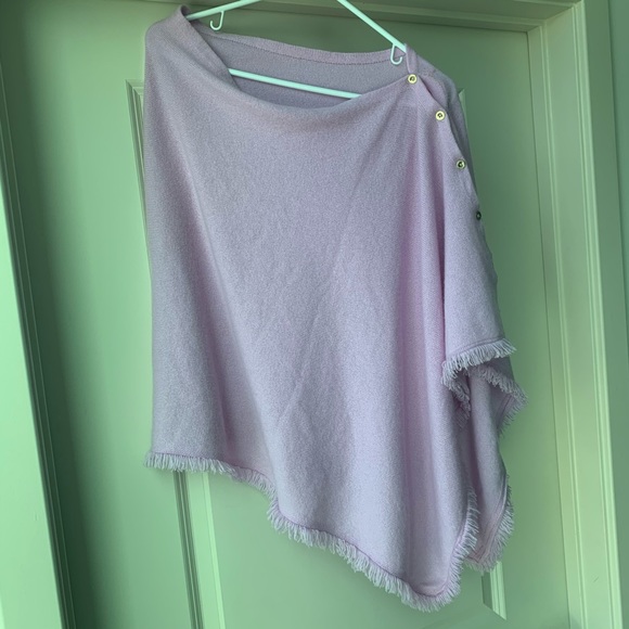Lilly Pulitzer Cashmere Harp Wrap Lilac Freesia - Picture 2 of 5